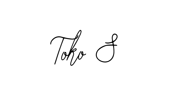 Design your own signature with our free online signature maker. With this signature software, you can create a handwritten (Bearetta-2O07w) signature for name Toko S. Toko S signature style 12 images and pictures png