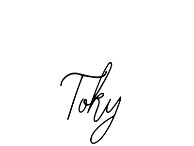 The best way (Bearetta-2O07w) to make a short signature is to pick only two or three words in your name. The name Toky include a total of six letters. For converting this name. Toky signature style 12 images and pictures png