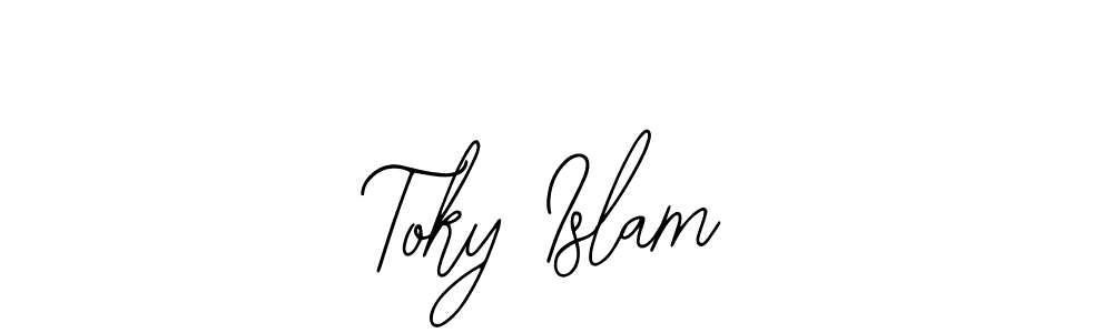 Similarly Bearetta-2O07w is the best handwritten signature design. Signature creator online .You can use it as an online autograph creator for name Toky Islam. Toky Islam signature style 12 images and pictures png