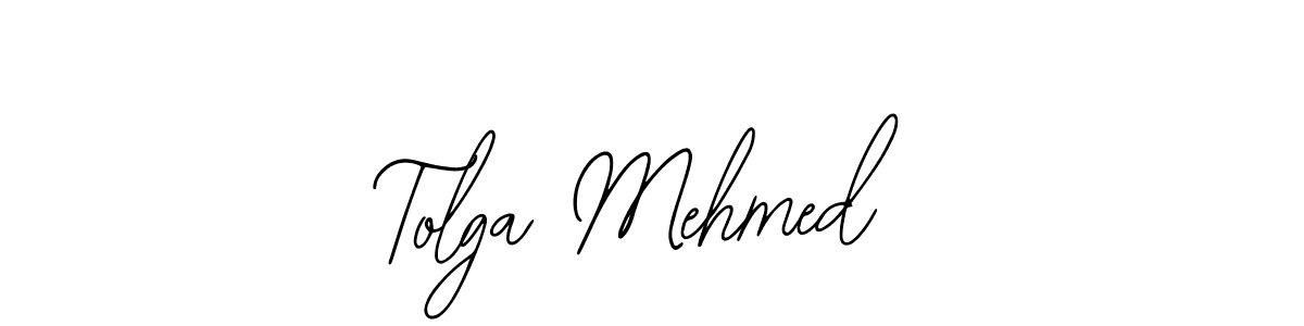 How to make Tolga Mehmed name signature. Use Bearetta-2O07w style for creating short signs online. This is the latest handwritten sign. Tolga Mehmed signature style 12 images and pictures png