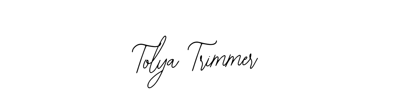 Use a signature maker to create a handwritten signature online. With this signature software, you can design (Bearetta-2O07w) your own signature for name Tolya Trimmer. Tolya Trimmer signature style 12 images and pictures png