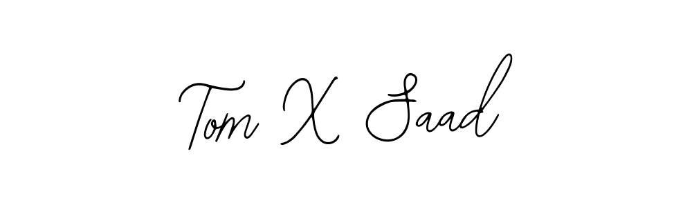 The best way (Bearetta-2O07w) to make a short signature is to pick only two or three words in your name. The name Tom X Saad include a total of six letters. For converting this name. Tom X Saad signature style 12 images and pictures png