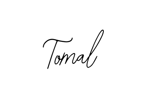 Use a signature maker to create a handwritten signature online. With this signature software, you can design (Bearetta-2O07w) your own signature for name Tomal. Tomal signature style 12 images and pictures png