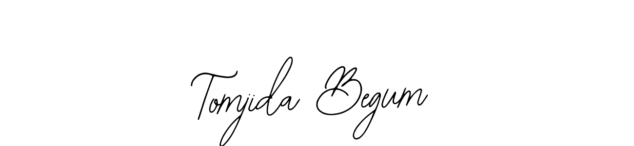 How to make Tomjida Begum name signature. Use Bearetta-2O07w style for creating short signs online. This is the latest handwritten sign. Tomjida Begum signature style 12 images and pictures png