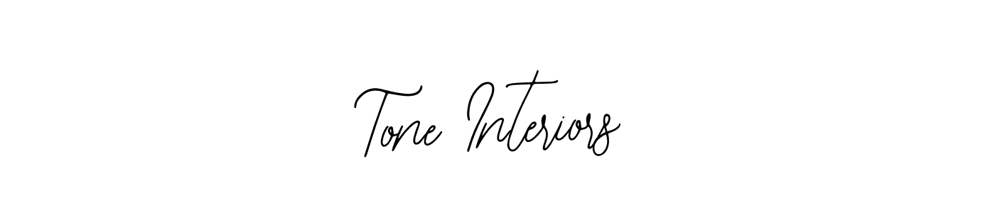 How to make Tone Interiors name signature. Use Bearetta-2O07w style for creating short signs online. This is the latest handwritten sign. Tone Interiors signature style 12 images and pictures png