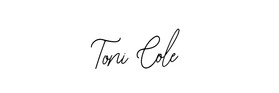 You should practise on your own different ways (Bearetta-2O07w) to write your name (Toni Cole) in signature. don't let someone else do it for you. Toni Cole signature style 12 images and pictures png
