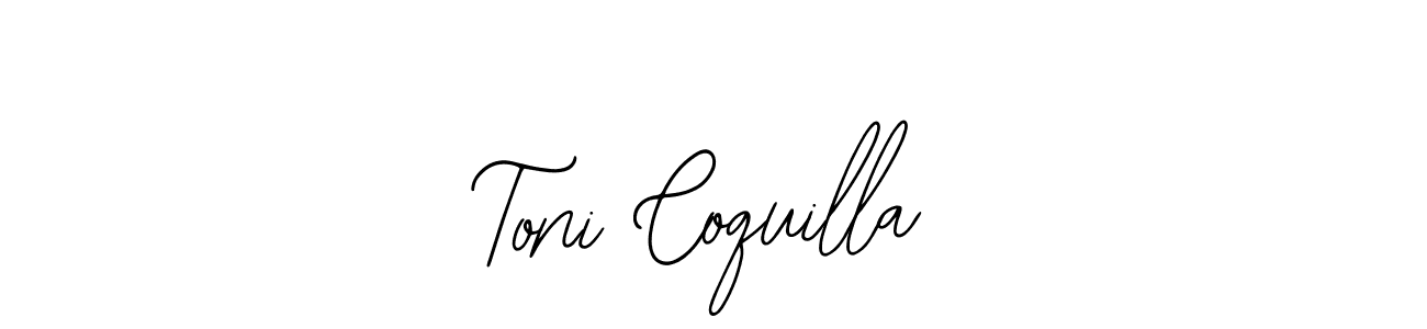 if you are searching for the best signature style for your name Toni Coquilla. so please give up your signature search. here we have designed multiple signature styles  using Bearetta-2O07w. Toni Coquilla signature style 12 images and pictures png