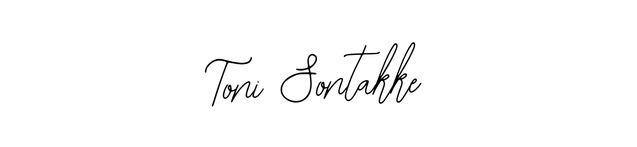 if you are searching for the best signature style for your name Toni Sontakke. so please give up your signature search. here we have designed multiple signature styles  using Bearetta-2O07w. Toni Sontakke signature style 12 images and pictures png