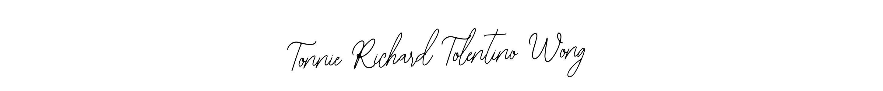 Also we have Tonnie Richard Tolentino Wong name is the best signature style. Create professional handwritten signature collection using Bearetta-2O07w autograph style. Tonnie Richard Tolentino Wong signature style 12 images and pictures png