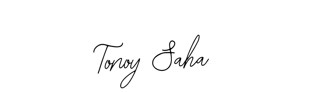 How to make Tonoy Saha name signature. Use Bearetta-2O07w style for creating short signs online. This is the latest handwritten sign. Tonoy Saha signature style 12 images and pictures png