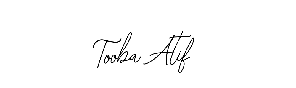 Also You can easily find your signature by using the search form. We will create Tooba Atif name handwritten signature images for you free of cost using Bearetta-2O07w sign style. Tooba Atif signature style 12 images and pictures png