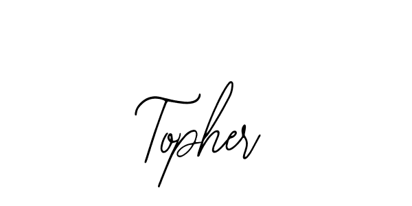 How to make Topher signature? Bearetta-2O07w is a professional autograph style. Create handwritten signature for Topher name. Topher signature style 12 images and pictures png