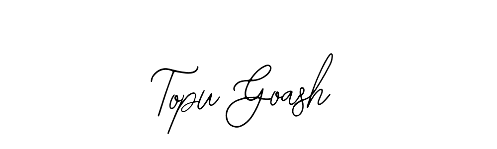 The best way (Bearetta-2O07w) to make a short signature is to pick only two or three words in your name. The name Topu Goash include a total of six letters. For converting this name. Topu Goash signature style 12 images and pictures png