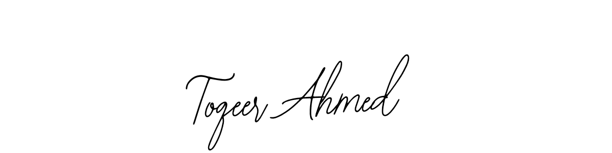 Use a signature maker to create a handwritten signature online. With this signature software, you can design (Bearetta-2O07w) your own signature for name Toqeer Ahmed. Toqeer Ahmed signature style 12 images and pictures png