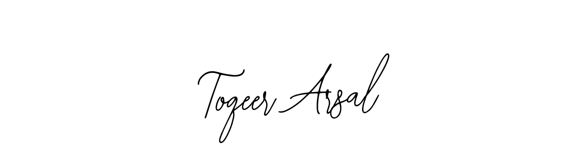 How to Draw Toqeer Arsal signature style? Bearetta-2O07w is a latest design signature styles for name Toqeer Arsal. Toqeer Arsal signature style 12 images and pictures png