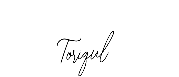 if you are searching for the best signature style for your name Toriqul. so please give up your signature search. here we have designed multiple signature styles  using Bearetta-2O07w. Toriqul signature style 12 images and pictures png