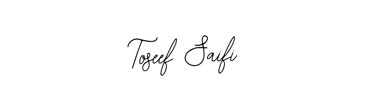 Also You can easily find your signature by using the search form. We will create Toseef Saifi name handwritten signature images for you free of cost using Bearetta-2O07w sign style. Toseef Saifi signature style 12 images and pictures png