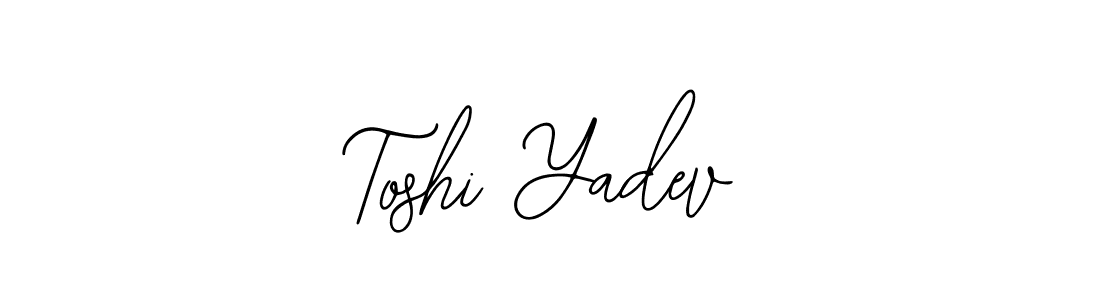 Use a signature maker to create a handwritten signature online. With this signature software, you can design (Bearetta-2O07w) your own signature for name Toshi Yadev. Toshi Yadev signature style 12 images and pictures png