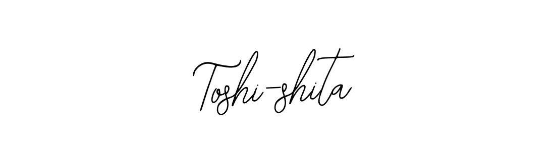 Use a signature maker to create a handwritten signature online. With this signature software, you can design (Bearetta-2O07w) your own signature for name Toshi-shita. Toshi-shita signature style 12 images and pictures png