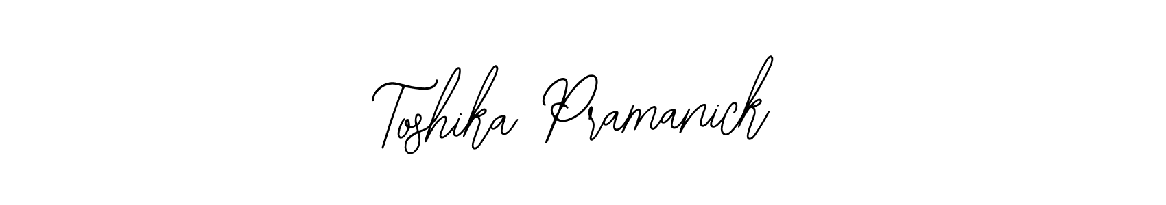 How to make Toshika Pramanick name signature. Use Bearetta-2O07w style for creating short signs online. This is the latest handwritten sign. Toshika Pramanick signature style 12 images and pictures png