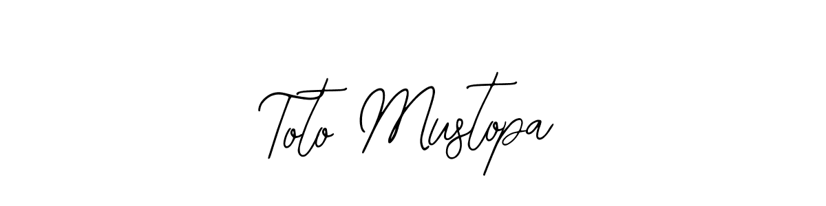 The best way (Bearetta-2O07w) to make a short signature is to pick only two or three words in your name. The name Toto Mustopa include a total of six letters. For converting this name. Toto Mustopa signature style 12 images and pictures png