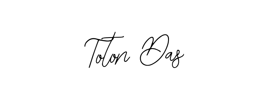 How to make Toton Das name signature. Use Bearetta-2O07w style for creating short signs online. This is the latest handwritten sign. Toton Das signature style 12 images and pictures png