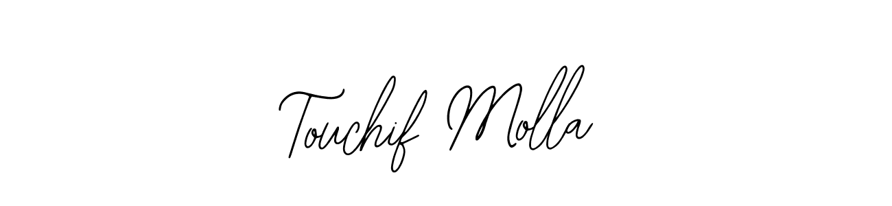 The best way (Bearetta-2O07w) to make a short signature is to pick only two or three words in your name. The name Touchif Molla include a total of six letters. For converting this name. Touchif Molla signature style 12 images and pictures png