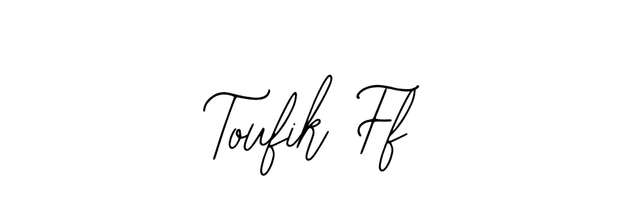 Similarly Bearetta-2O07w is the best handwritten signature design. Signature creator online .You can use it as an online autograph creator for name Toufik Ff. Toufik Ff signature style 12 images and pictures png