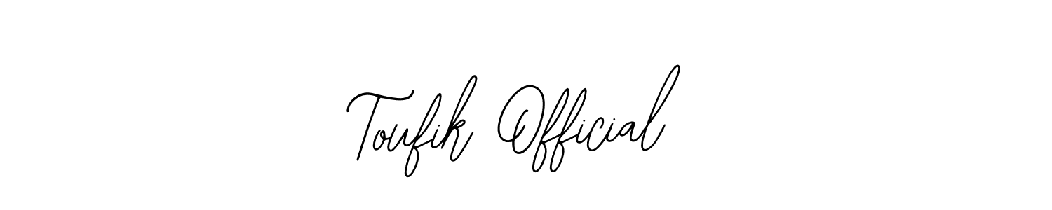 Also we have Toufik Official name is the best signature style. Create professional handwritten signature collection using Bearetta-2O07w autograph style. Toufik Official signature style 12 images and pictures png