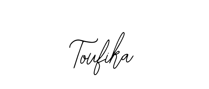 How to make Toufika name signature. Use Bearetta-2O07w style for creating short signs online. This is the latest handwritten sign. Toufika signature style 12 images and pictures png