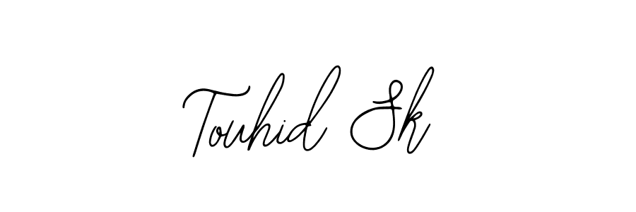 The best way (Bearetta-2O07w) to make a short signature is to pick only two or three words in your name. The name Touhid Sk include a total of six letters. For converting this name. Touhid Sk signature style 12 images and pictures png