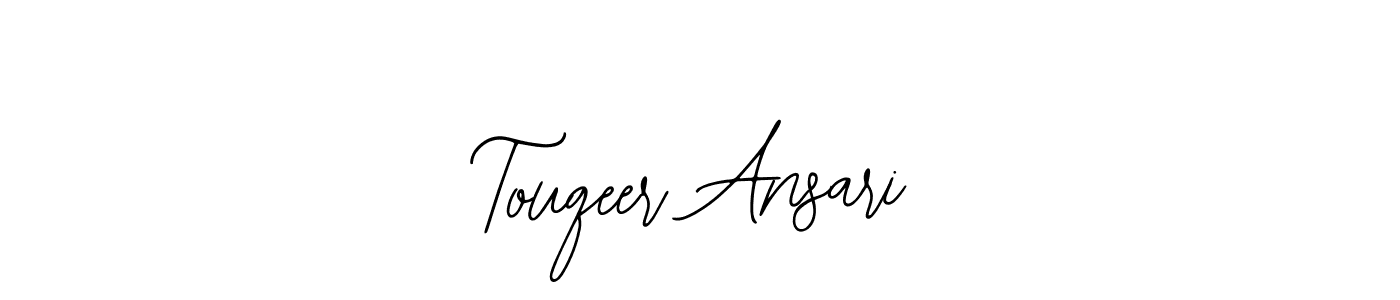 Similarly Bearetta-2O07w is the best handwritten signature design. Signature creator online .You can use it as an online autograph creator for name Touqeer Ansari. Touqeer Ansari signature style 12 images and pictures png