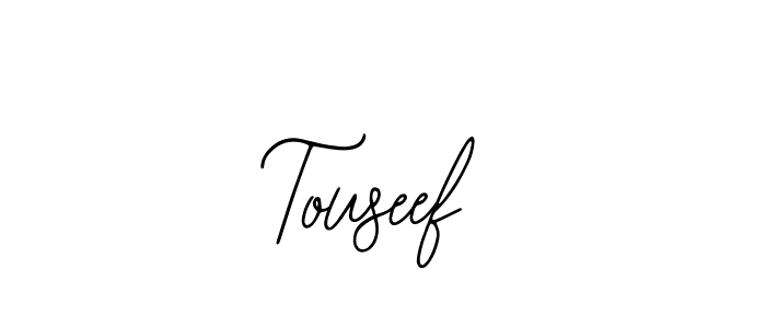 How to make Touseef name signature. Use Bearetta-2O07w style for creating short signs online. This is the latest handwritten sign. Touseef signature style 12 images and pictures png