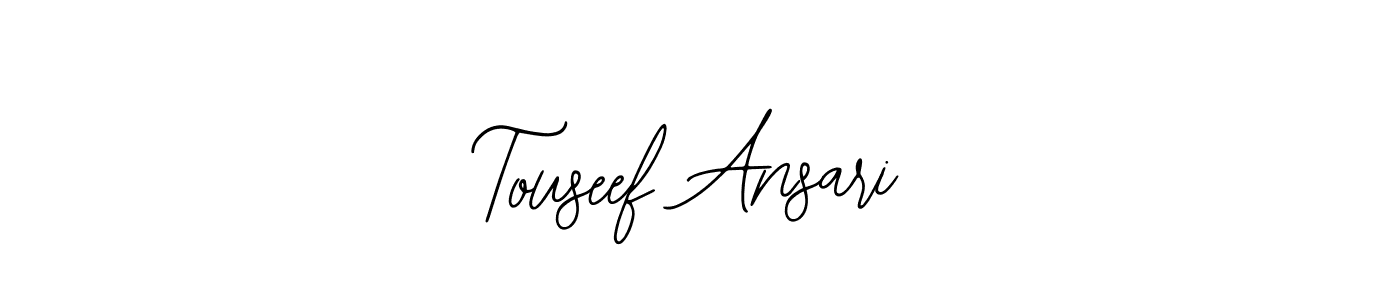 Design your own signature with our free online signature maker. With this signature software, you can create a handwritten (Bearetta-2O07w) signature for name Touseef Ansari. Touseef Ansari signature style 12 images and pictures png