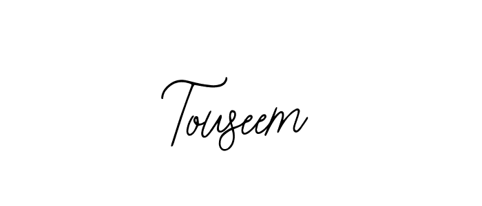 You should practise on your own different ways (Bearetta-2O07w) to write your name (Touseem) in signature. don't let someone else do it for you. Touseem signature style 12 images and pictures png