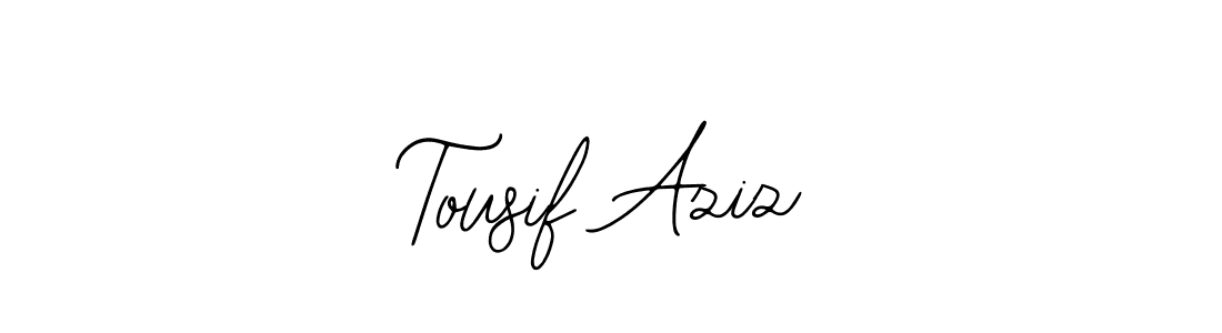 if you are searching for the best signature style for your name Tousif Aziz. so please give up your signature search. here we have designed multiple signature styles  using Bearetta-2O07w. Tousif Aziz signature style 12 images and pictures png