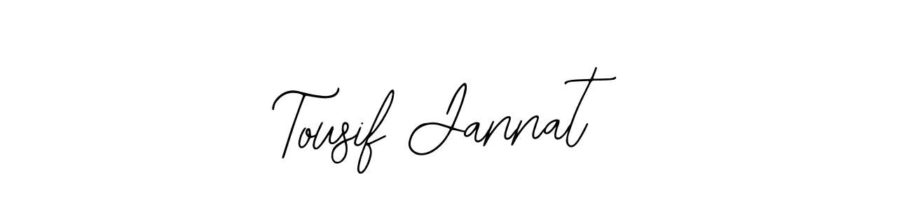 Create a beautiful signature design for name Tousif Jannat. With this signature (Bearetta-2O07w) fonts, you can make a handwritten signature for free. Tousif Jannat signature style 12 images and pictures png