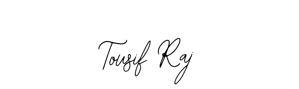 The best way (Bearetta-2O07w) to make a short signature is to pick only two or three words in your name. The name Tousif Raj include a total of six letters. For converting this name. Tousif Raj signature style 12 images and pictures png