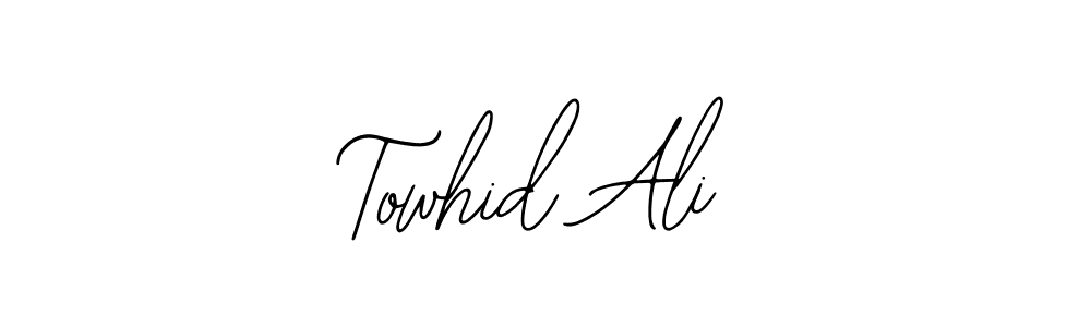 The best way (Bearetta-2O07w) to make a short signature is to pick only two or three words in your name. The name Towhid Ali include a total of six letters. For converting this name. Towhid Ali signature style 12 images and pictures png