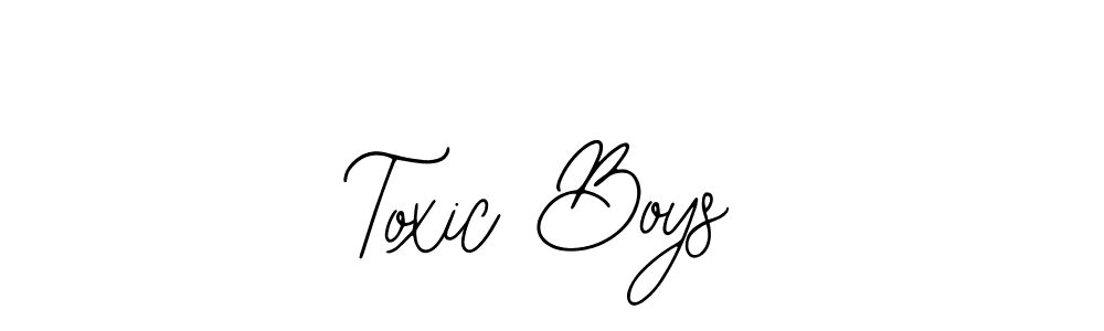 Use a signature maker to create a handwritten signature online. With this signature software, you can design (Bearetta-2O07w) your own signature for name Toxic Boys. Toxic Boys signature style 12 images and pictures png