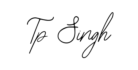 You should practise on your own different ways (Bearetta-2O07w) to write your name (Tp Singh) in signature. Don't let someone else do it for you. Tp Singh signature style 12 images and pictures png