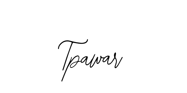 How to make Tpawar name signature. Use Bearetta-2O07w style for creating short signs online. This is the latest handwritten sign. Tpawar signature style 12 images and pictures png