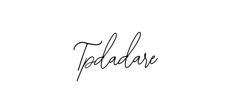 Use a signature maker to create a handwritten signature online. With this signature software, you can design (Bearetta-2O07w) your own signature for name Tpdadare. Tpdadare signature style 12 images and pictures png