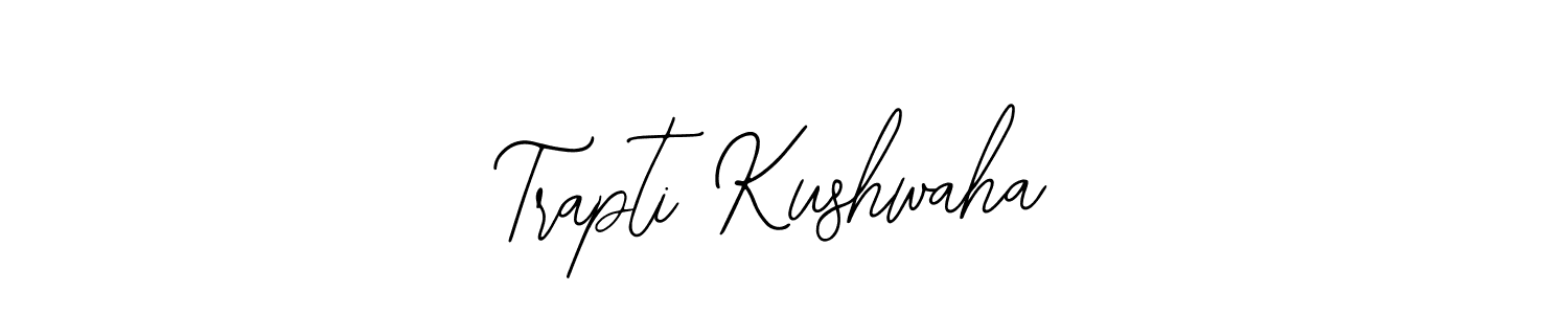 Also You can easily find your signature by using the search form. We will create Trapti Kushwaha name handwritten signature images for you free of cost using Bearetta-2O07w sign style. Trapti Kushwaha signature style 12 images and pictures png