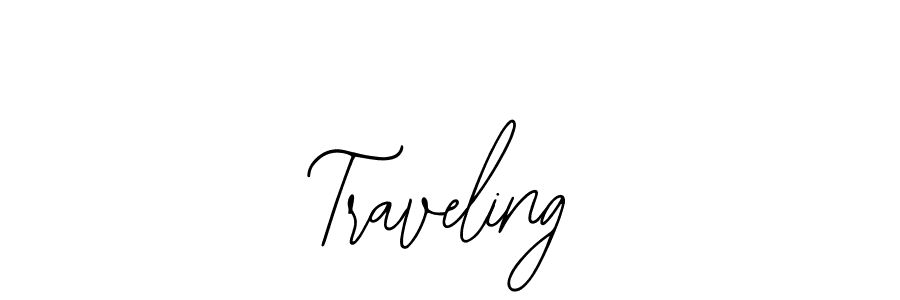 Use a signature maker to create a handwritten signature online. With this signature software, you can design (Bearetta-2O07w) your own signature for name Traveling. Traveling signature style 12 images and pictures png