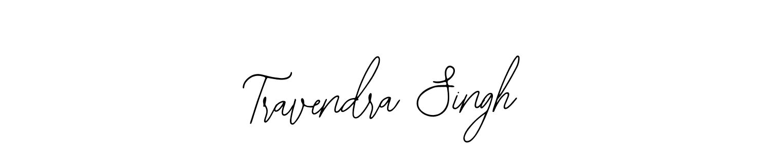 How to make Travendra Singh name signature. Use Bearetta-2O07w style for creating short signs online. This is the latest handwritten sign. Travendra Singh signature style 12 images and pictures png