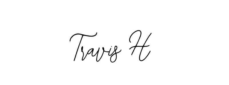 if you are searching for the best signature style for your name Travis H. so please give up your signature search. here we have designed multiple signature styles  using Bearetta-2O07w. Travis H signature style 12 images and pictures png