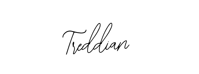 How to make Treddian name signature. Use Bearetta-2O07w style for creating short signs online. This is the latest handwritten sign. Treddian signature style 12 images and pictures png