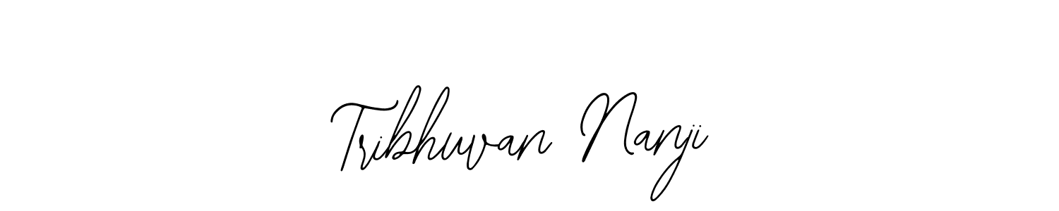 Design your own signature with our free online signature maker. With this signature software, you can create a handwritten (Bearetta-2O07w) signature for name Tribhuvan Nanji. Tribhuvan Nanji signature style 12 images and pictures png