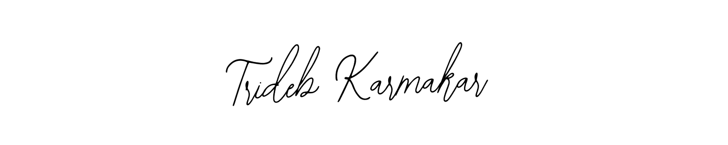 Make a beautiful signature design for name Trideb Karmakar. With this signature (Bearetta-2O07w) style, you can create a handwritten signature for free. Trideb Karmakar signature style 12 images and pictures png